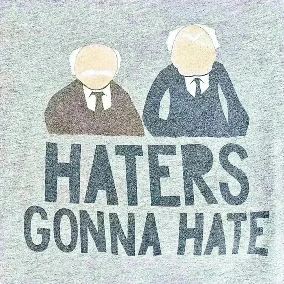Next Level 'Haters Gonna Hate' Women's T-Shirt, Gray, Size M - Picture 3 of 9